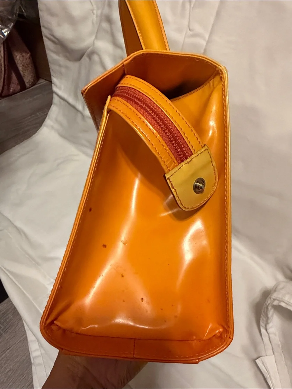Elegant Salvatore Ferragamo Yellow Top-Handle Leather Bag